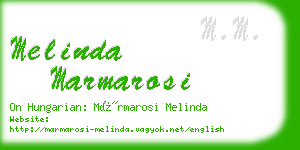 melinda marmarosi business card